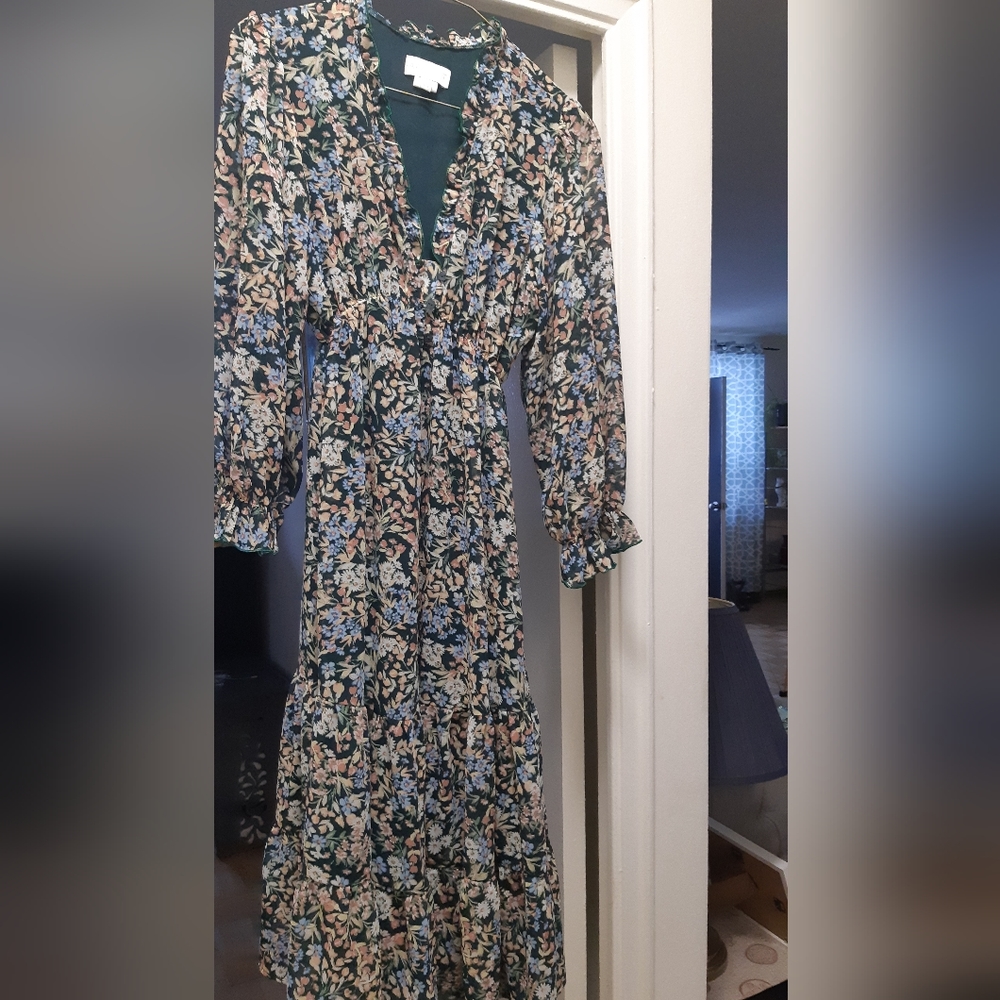 Chiffon ruffle dress